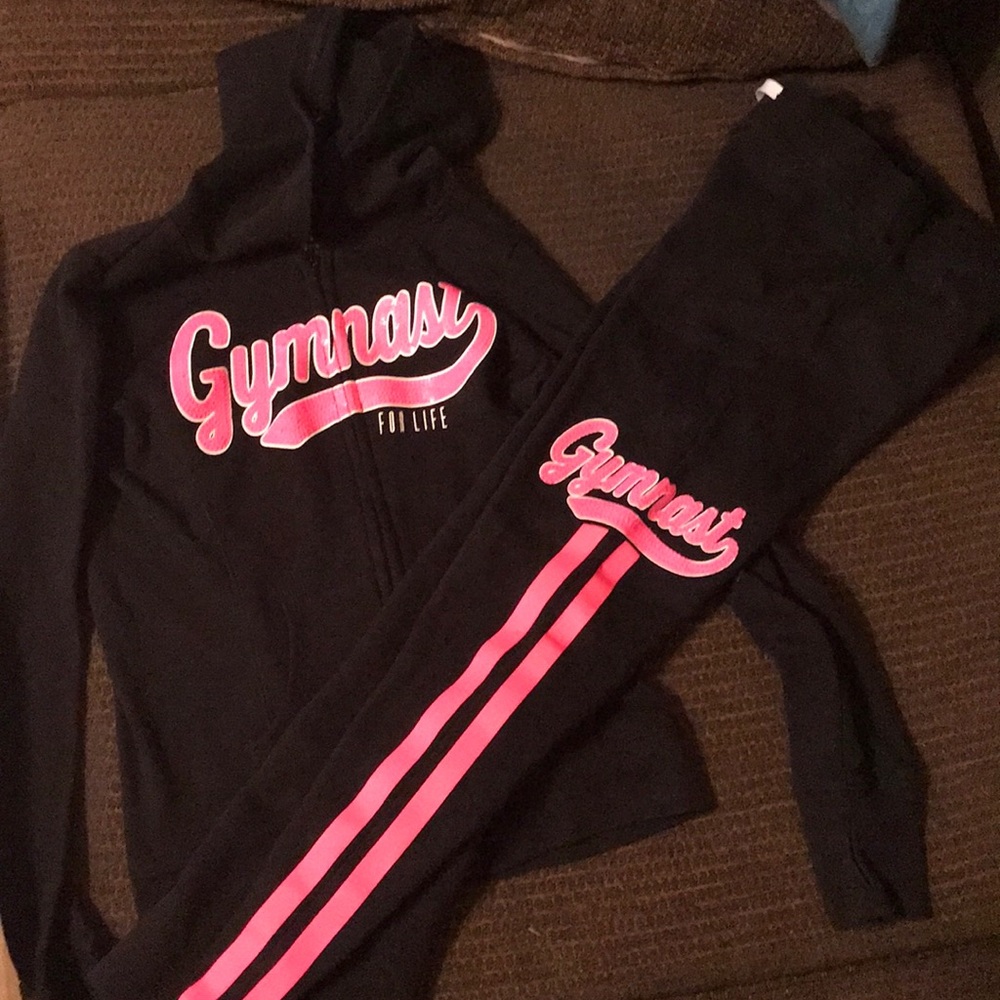 Justice gymnastics sweat suit size 8